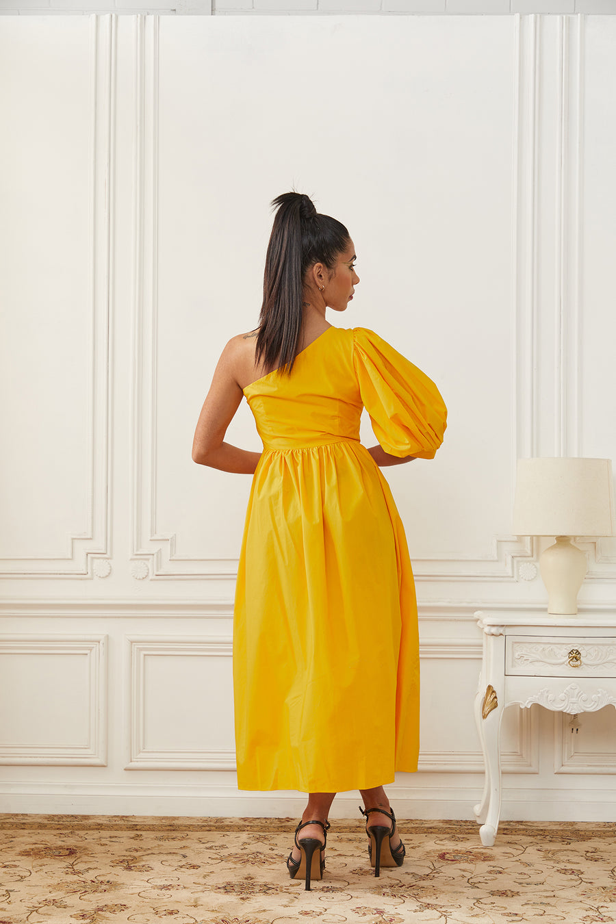 Yellow Off-Shoulder Dress