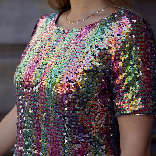 Abstract Sequin Dress